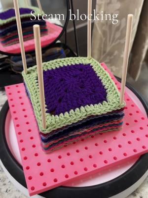 Steam blocking @Son of a Stitch Crochet 🧶JT🧶 order #crochet #blockingcrochet #crochettips #crochetblocking 