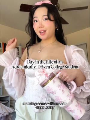 This is how u get straight As (lmao but fr tho) you just gotta study :) hope this is motivation for yall!! Lmk if you want more of these vlogs!! 🥰🫶🏻 Tumblr: @Stanley Brand x @LoveShackFancy  Hairbow & lotion: @Flower Knows Makeup Use code TERRYBERRY to save $$ Top is 🔗 on my Komi in my b10 under ‘Product Faves’ Bolero: @shoprayn necklace: @Swarovski  #schoolvlog #collegevlog #collegelifestyle #collegestudent #collegegirl #universityvlog #dayinmylifevlog #dayinmylife #academicweapon #academicvalidation 