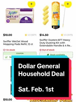 #greenscreen @Dollar General Household deal on @Swiffer ! Valid Saturday February 1st! #dollargeneral #dollargeneraldeals #dollargeneralhaul #dollargeneralcoupons #dollargeneralcouponing #dollargeneralcouponer #couponing #howtocoupon #coupons #couponingforbeginners #digitalcouponing #ibotta #shopkick #swagbucks #rebateapps #fetchrewards 