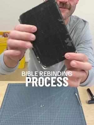 JUST RESTOCKED bibles on the website! (1/31 at 10 AM CST) #custombible #journalingbible #biblerebinding #rebind #leathercraft #leatherbible #bookbinding 