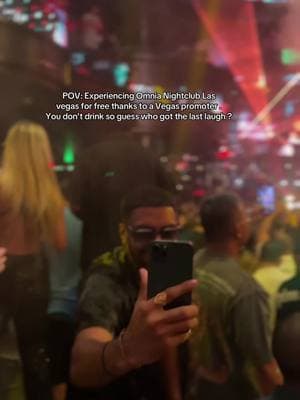 POV: Experiencing Omnia Nightclub Las vegas for free thanks to a Vegas promoter .  You don’t drink so guess who got the last laugh ? #omnianightclub #freeexperience #idontdrink #vegasvacation #vegaspromoter #inlasvegas #clubbing #lastlaugh 