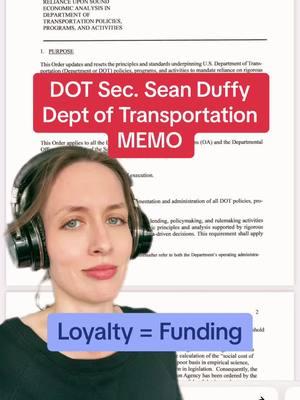 Sneaky memo from Transportation Secretary Sean Duffy 🤢 that ties DOT grant funding to loyalty to the administration in addition to incentivizing states to increase their birth rates. Hmmm i wonder how? #news #creatorsearchinsights #departmentoftransportation #birthrates #marriage #womensrights #maskmandate #vaccines #immigration #loyalty #greenscreen 