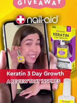 Comment to win 4 Free products! 💅🎉 💖 Stronger nails in just 3 days! 💖 @estilo.izumichel shares how NAIL-AID Keratin 3 Day Growth transformed her nails! We’re so honored to be part of your nail care journey. 🙌✨ #nailgrowth #strongnails #nailcare #keratin #nailaid #healthynails #nailtransformation #nailstrength #nailtips #nailrepair #nailhealth #glownails #nailtreatment #nailinspo #nailcaretips #beautyhacks #SelfCare #nailboost #longnails #nailgoals #inspire #fyp 