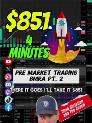 BMRA Stock Up 176% | $851 Profit in 4 Minutes! 📈💰 #DayTrading #StockMarket #BMRA #TradingLive #StockTrader #MomentumTrading #SmallCapStocks #TradingProfits #StockAnalysis #DayTraderLife