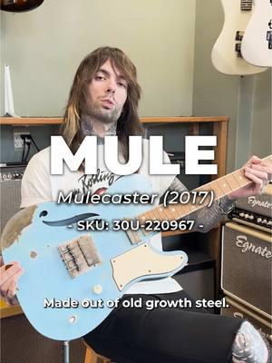 Hey Benji—knock knock knock. What kind of wood IS this?? 🤔 It’s not! This Mule Mulecaster is a steel-body stunner, built for great tone and serious vibe. Available now at elderly.com. #GuitarTok #MuleGuitars #MadeInMichigan #MetalGuitar #SteelGuitar #Guitar #PureMichigan 