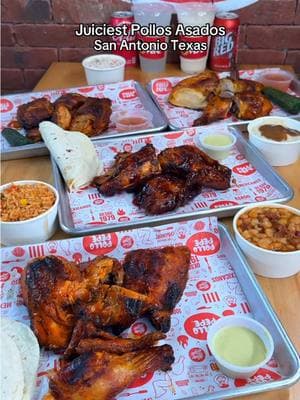 Juiciest most flavorful chicken in San Antonio, Texas 🍗Pollo Pepe Super Bowl special - 16 piece chicken with 4 chicken flavors, 4 sides, 4 drinks, corn tortillas and red & green salsas- $41.99 Flavors Include: Original, Buffalo, Tajin, and Barbecue Sides: Mexican rice, charro beans, macaroni salad, Cole slaw, mash potatoes or French fries. 📍POLLO PEPE @PolloPepe.usa  4606 Rittiman Rd,  San Antonio, TX 78218 ⏰Daily 10AM-9PM #whattoeatinsanantonio #mexicanfood #pollosasados #sanantoniotexas 