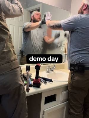 demo day - new bathroom coming soon 😌 #foryou #fyp #homerepair #bathroommakeover #demoday #homeimprovement #newbathroom 