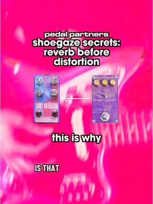 pedal partners’ secrets to perfect shoegaze pedal order: reverb before fuzz / distortion. full film all about how we order guitar pedals for our shoegaze pedalboards for our shoegaze bands is on our channeI now ✨ #shoegaze #guitar #guitarpedals #guitareffects  shoegaze reverb after fuzz shoegaze pedalboard order dreamgazer effects pedals how to sound shoegaze  