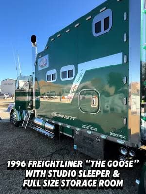 Full time living in 1996 Freightliner Truck with a Custom Studio Sleeper and Storage Room in the Trailer. @Daniel Phyllis Snow #trucking #trucker #semi #truckshow #owneroperator #customtruck 