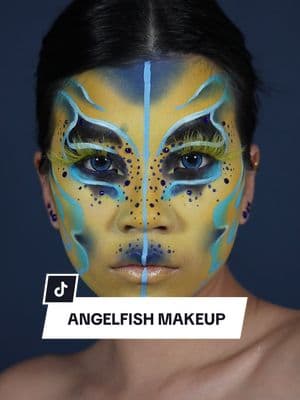 CHOOSE MY NEXT THEME! flower that starts with an O!  DAY 2: ANGELFISH (Animal that starts with an A) #avantgardemakeup #makeupart #sfxmakeup #experimentalmakeup #angelfish #fishmakeup #animalmakeup 