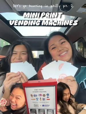 Replying to @🤍Autumn🤍 PART 2 of the rest of the mini print vending machine hunt!!! this was a super fun experience to do— it took us a total of 2 1/2 hours with some parking luck! if you guys end up going, lmk so we can trade 🫶🫶 #philly #philadelphia #inciardi #inciardiprints #miniprints #miniprintsvendingmachine 