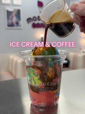 Would you try any of these? 🍦☕️ #moderncone #icecreamstore #icecreamshop #icecreambusiness #craftacreamery #affogato #espresso 