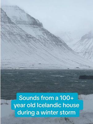 Sounds your 100+ year old Icelandic house makes during winter storms #arctic #iceland #icelandic #westfjords #wintermorning #isleyreust 