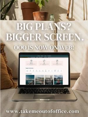 Trip planning just got even easier— OOO is now on the web!💻 Start planning at www.takemeoutofoffice.com  #tripplanning #travelplanner #travelplanning #travel #traveltiktok 