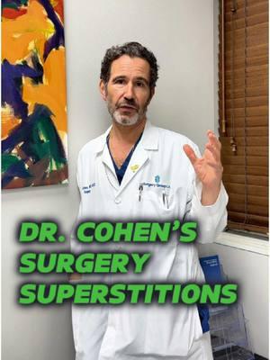 I have a few surgery superstitions, here’s one… #surgeon #superstitions #doctor 