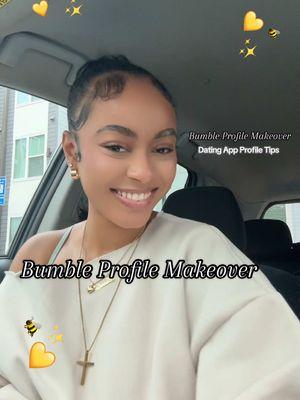 My @Bumble Profile Makeover 💛 She needed a revamp! In the comments tell me how I did! #bumblecollege #datingapp #datingapptips  #bumble #profilemakeover 