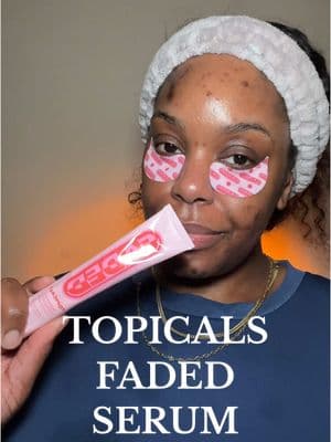 @topicals FADED Serum and why it works! 🧖🏾‍♀️✨ A holy grail in my nighttime routine where I skin cycle between my retinoid derivative treatment and an exfoliating treatment, like Faded.  #skincare #skincareroutine #skincaretips #topicals #hyperpigmentation #acnescars #postinflammatorypigmentation #tyrosinaseinhibitors #CapCut #blackownedskincare #TikTokShop #skincaretiktok #fyp 