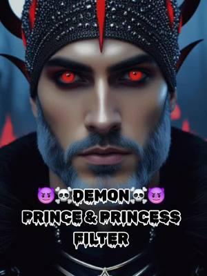 DEMON PRINCE & PRINCESS 😈☠️ FILTER.. #demonprince #demonprincess #demon #demoncosplay #prince #princess #filtro #aifilter #aitrend #fyp #fypシ #foryoupage #effectbymrvic007ai 