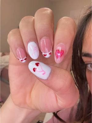 do my nails with me: valentines edition🤍🍒🎀 lmk what you guys think!! #vdaynails #nailinspo #nails #gelx #fyp #foryoupage 