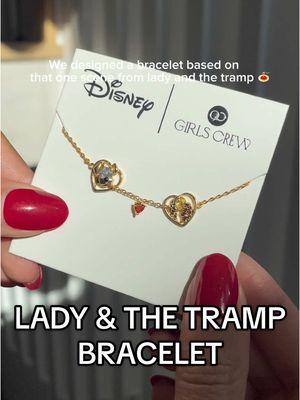 This is the night, it’s a beautiful night, and we call it bella notte🍝🎶 Celebrate one of our all time favorite Disney scenes with our all new Disney Lady and the Tramp Bracelet ❤️ #ValentinesDay #valentinesdaygift #disneyjewelry #daintyjewelry #uniquejewelry #ladyandthetramp 