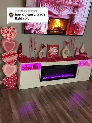 Replying to @B ✨ There are two ways to change the colors, so it’s perfect for every season or holiday. 💕💜 It’s been one of my best TikTok Shop finds! Super easy to assemble and so affordable—couldn't be happier with this purchase! 🙌 #HomeDecor #FireplaceTVStand #HolidayVibes #AffordableFinds #TikTokMadeMeBuyIt #CozyLiving #EasyAssembly #DecoratingMadeEasy #TikTokShopCreatorPicks #ttsdelightnow #GiftGuide #tiktokshoploveatfirstfind #ttslevelup #tiktokshopjumpstartsale #pukami #pukamifireplace 