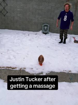 Justin Tucker after getting his favorite massage.  #justintucker #baltimoreravens #massage #massagetherapy #nfl #highlights #kicker #badnapoleon 