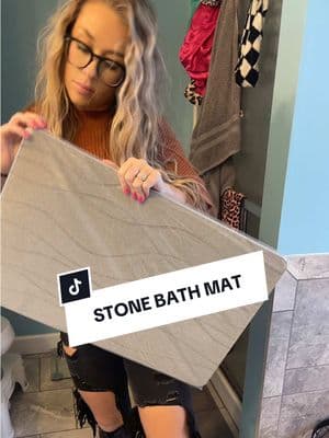 Feelin kinda boujee with my new bath mat. Y’all ever heard of a stone bath mat? No more stank wet regular bath mat for me🤣 #stonebathmat #bathroom #throwbacks #bathroomcleaning #bathmat 