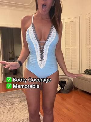 This neckline! Spring Break is coming, y'all! This swimsuit / bathing suit is a head turner. Wearing a small (5'3, size 4/6, 34 C) #millennialfashion #springbreak #swimsuit #bathingsuit #cruiseclothes 