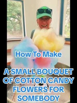 How to make a small bouquet of cotton candy 💐 #fineanddandycottoncandy #cottoncandyflower #cottoncandy 