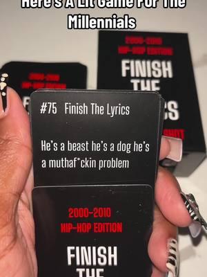 @OrTakeAShot New Game Alert!!! #finishthelyrics #cardgame #drinkinggame #drinkinggamesss #GameNight #gamenightwithfriends #millennial #lyrics #2000snostalgia 