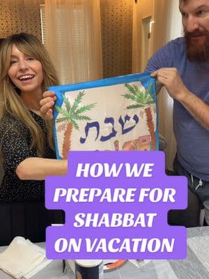 Here’s how we prepare for Shabbat when we are staying in a non-kosher vacation rental #Shabbat #Sabbath #Shop #Preparation #sabbathmode #tyh. Have a beautiful weekend. #shabbatshalom