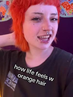 i love it so much #fyp #orangehair #orangehairdye #hair #newhair #hairdye #real #relatable 