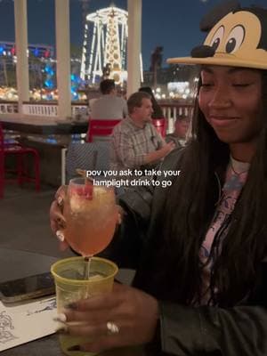 cheers 🤪 @anotherdisneychick #disneyland #dca #disneydrinking #disneydrinks #lamplightlounge #californiaadventure #disneyadult #disney 