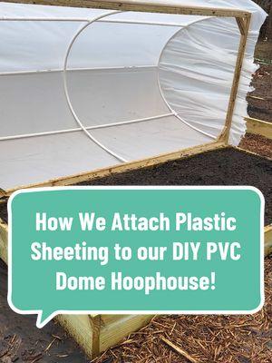 We get a lot of questions about how we attach plastic sheeting or insect netting to our PVC dome hoop houses, so we put together this quick video to show how we do it!  It’s a simple method—just lay the covering over the frame, place a thin board over the edge, and screw it in to hold everything securely.  When it’s time to switch from plastic to insect netting in the spring, we just unscrew the board, swap out the material, and screw it back in. Easy and effective! Watch the video to see it in action! #GardeningTips #HoopHouse #SeasonExtension #GardenHacks #DIYHoophouse #WinterGardening #FromSeedToSpoon #DIYGardening #GardeningTips #UrbanGardening #GrowYourOwn #GardenProjects #HomeGarden #SustainableLiving  #GardenInspiration #BackyardGardening #diygarden #pvc #gardentips #gardening101