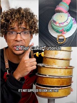 How to make a 2 tier cake! #cake #cakedecorating #caketutorial 