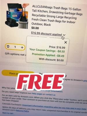 FREEBIE🚨🚨 #trashbags #clean #free #sale #clearance #today #viralvideo #fyp #lovemecoupons #couponing #trending #COMMISSIONSEARN