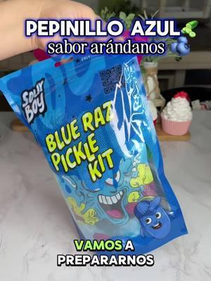 Pepinillo azul 🥒                                         -                                                                      -                                                                                       -                                                                 - Chamoy Pickle #pickle #chamoy #chamoypickle #blue #blueberry #arandanos #picklekit #kit #pepinillo #antojos #TikTokShop #viralvideo 