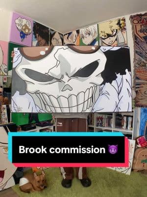 The Brook commission came out 🔥🔥 - DM Me for a commission❗️ #brook #onepiece #fyp #art #painting #anime 