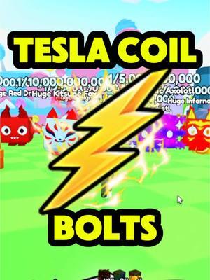 Pets Go Tesla Coil Lightning Bolts #petsgo #petsimulator #roblox 