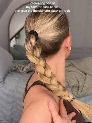 A slick back hairstyle will always be the ultimate clean girl hairstyle in my opinion #hairtutorial #fyp #hairtutorialsvideo #hairhowto #hairhacks #hairhacksandtips #sleekhair #sleekhairstyle @Dae Hair @amika 