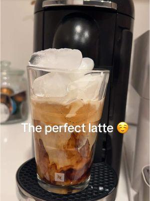 the perfect iced latte @Nespresso @Nespresso USA double espresso Chiaro #chiaro #doubleespresso #icedlatte #latterecipe #mornkngroutine #coffeetiktok 