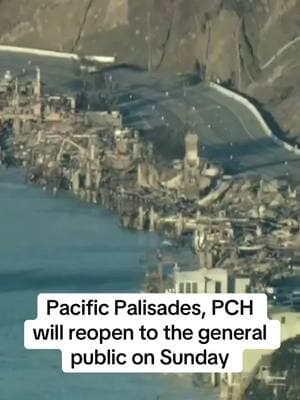 LA officials announced Friday that the Pacific Palisades and the Pacific Coast Highway will reopen to the general public on Sunday, Feb. 2. #palisades #palisadesfire #pch #malibu #pacificpalisades #la #ca #foxla 