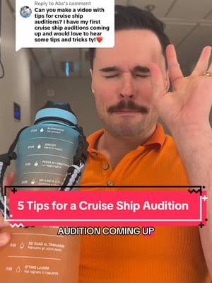 Replying to @Abs hope this helps my superstars🧡 #cruiseship #cruiseshiptips #cruiseshipsinger #auditiontips 