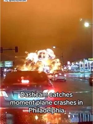 A dashcam caught the moment a small plane crashed in Northeast Philadelphia on Friday. Updates in the link in bio.  #nbc10boston #philadelphia #plane #crash #news #video #fyp 