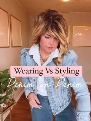 Wearing vs styling denim on denim! And I feel like denim on denim is tricky!!! I found the perfect pants for denim on denim! You can shop all my videos in LTK Brandi Sharp #jeans #styling #denim #widelegs #shopping #ruffles 