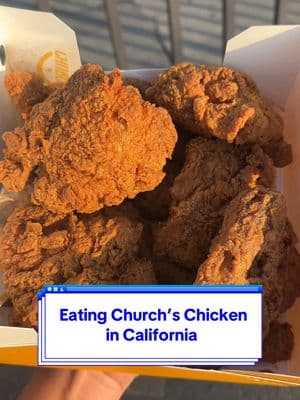 Eating @Church's Texas Chicken in California #churchschicken #churchstexaschicken #friedchicken #jalapenopoppers #chicken 