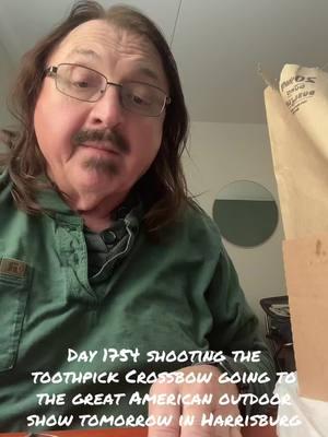 Day 1754 shooting the toothpick Crossbow going to the great American outdoor show tomorrow in Harrisburg.  2/1. ❄️. it’s “braille literacy month” 🙏 ##targetcrossbow##usacrossbow##braille##brailleliteracy##asl##indiancrossbowshootingteam##dontquityourdaydreams ##crossbow##crossbows##crossbowchallenge##postaffirmations##bigshotargets##worldcrossbow##crossbowshootingchampionship##gaos