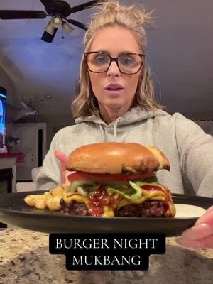 Burger Night Mukbang #fyp #mukbang #mukbangeatingshow #Foodie #burgernight #FoodTok 