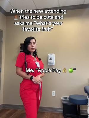 Apple Pay is the only fruit I want honey bunny 💅 scrubs from@Garde-Malade discount code: RCPMILVIA.                                       #healthcarework #applepay #latina #latinasbelike #latinasinhealthcare #hospitallife #relatable #fyp #healthcarehumor #medicalfield #nursing #healthcaregirlies 