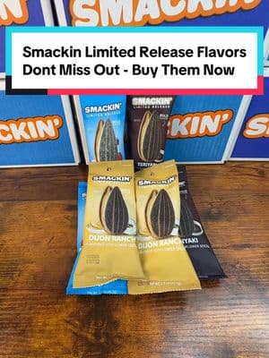 These limited release smackin seed flavors go FAST! Don’t wait to get them because you’ll miss out like so many other people. #smackinsunflowerseeds #smackin #limitedrelease 